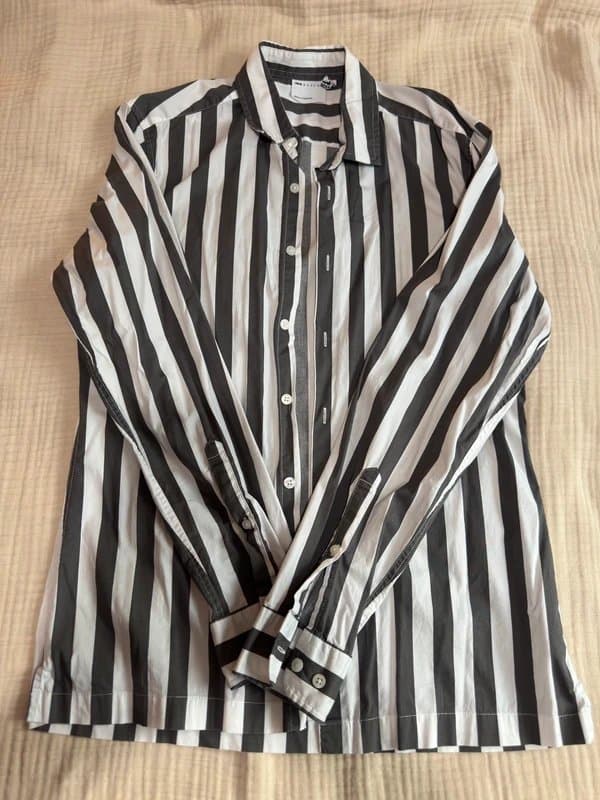 ASOS Design ASOS medium men’s white/grey striped shirt