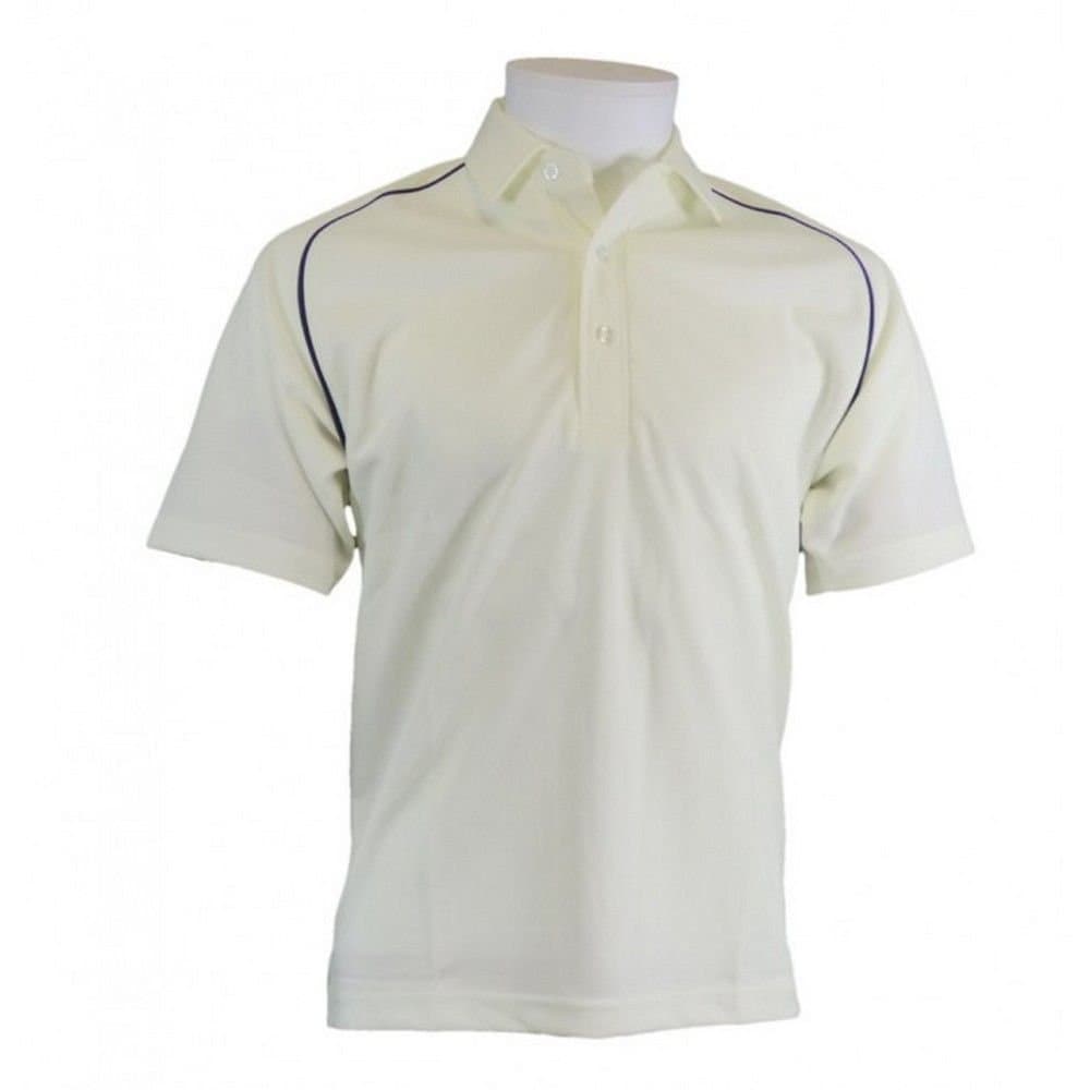 Carta Sport Carta Sport Men's Contrast Piping Cricket Shirt in White