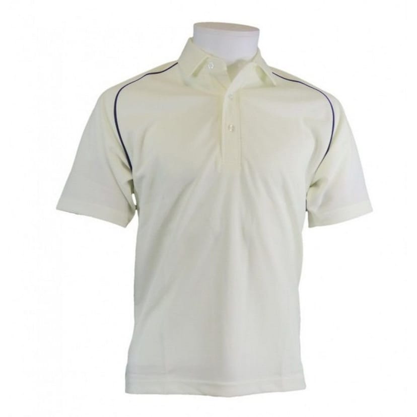 Carta Sport Carta Sport Men's Contrast Piping Cricket Shirt in White - 1