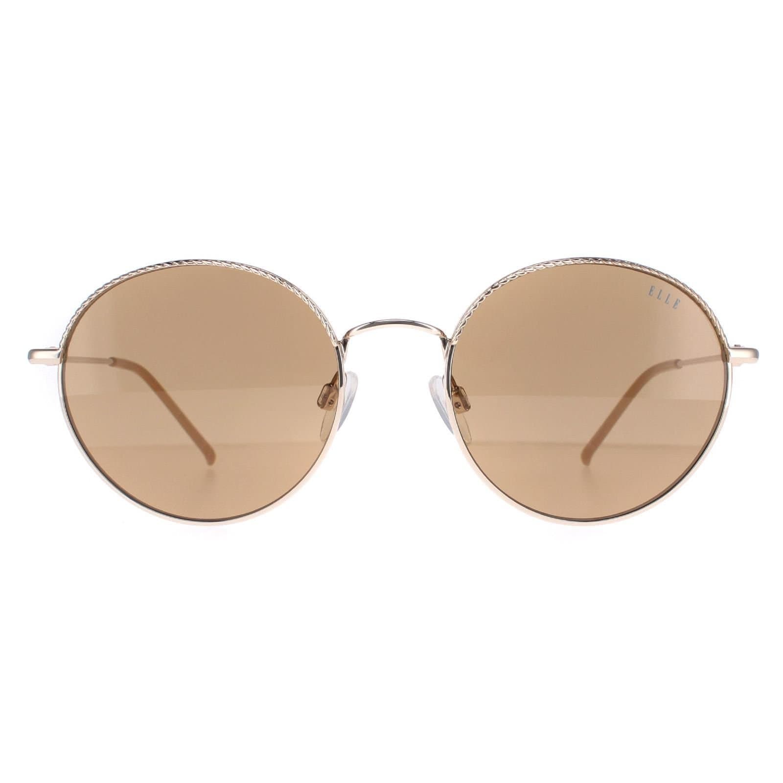 Elle ELLE Women's Round Gold Brown 14908