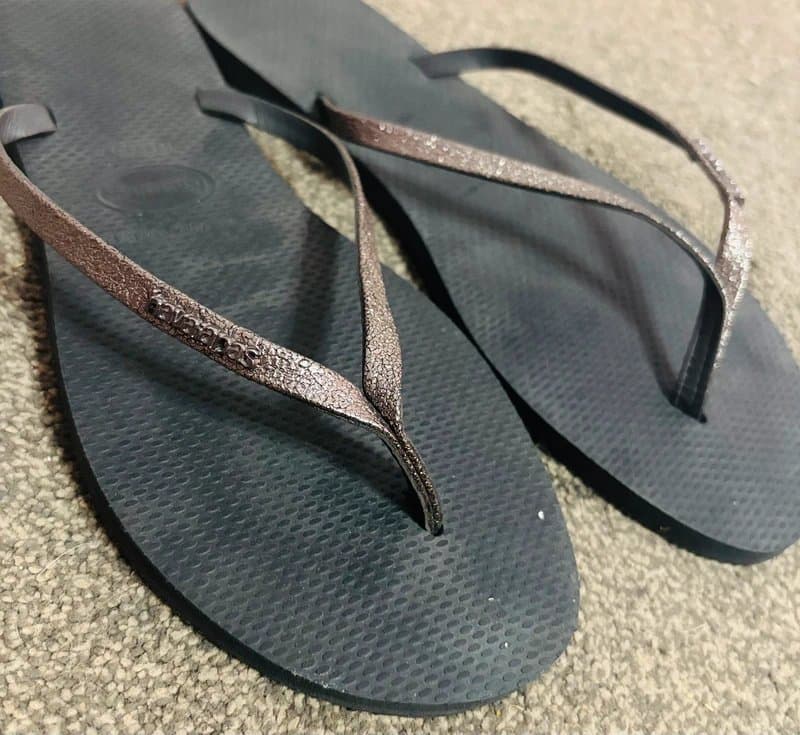 Havaianas Havaianas 6/7 pewter silver holiday 39/40 hen do party festival same day post