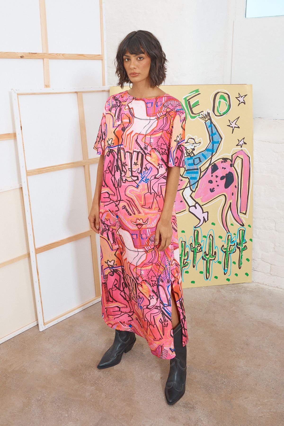 Warehouse Warehouse Women's Tony Satin Oversized T-Shirt Midi Dress - 2