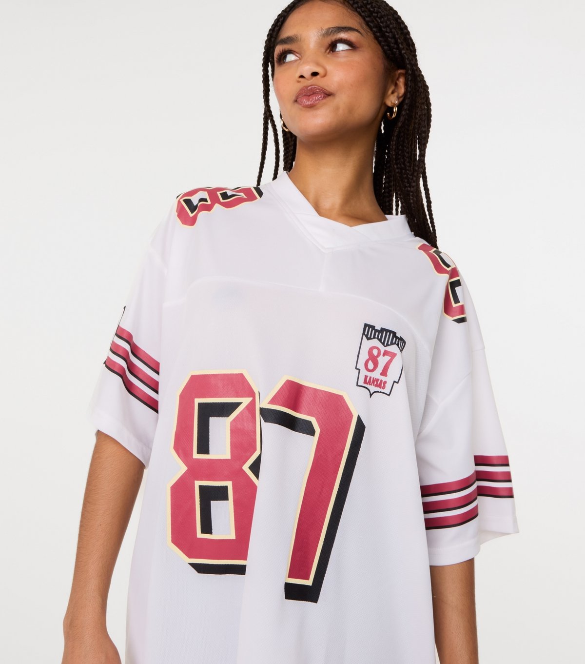 Pink Vanilla Women's White 87 Print Top Pink Vanilla New Look - 3