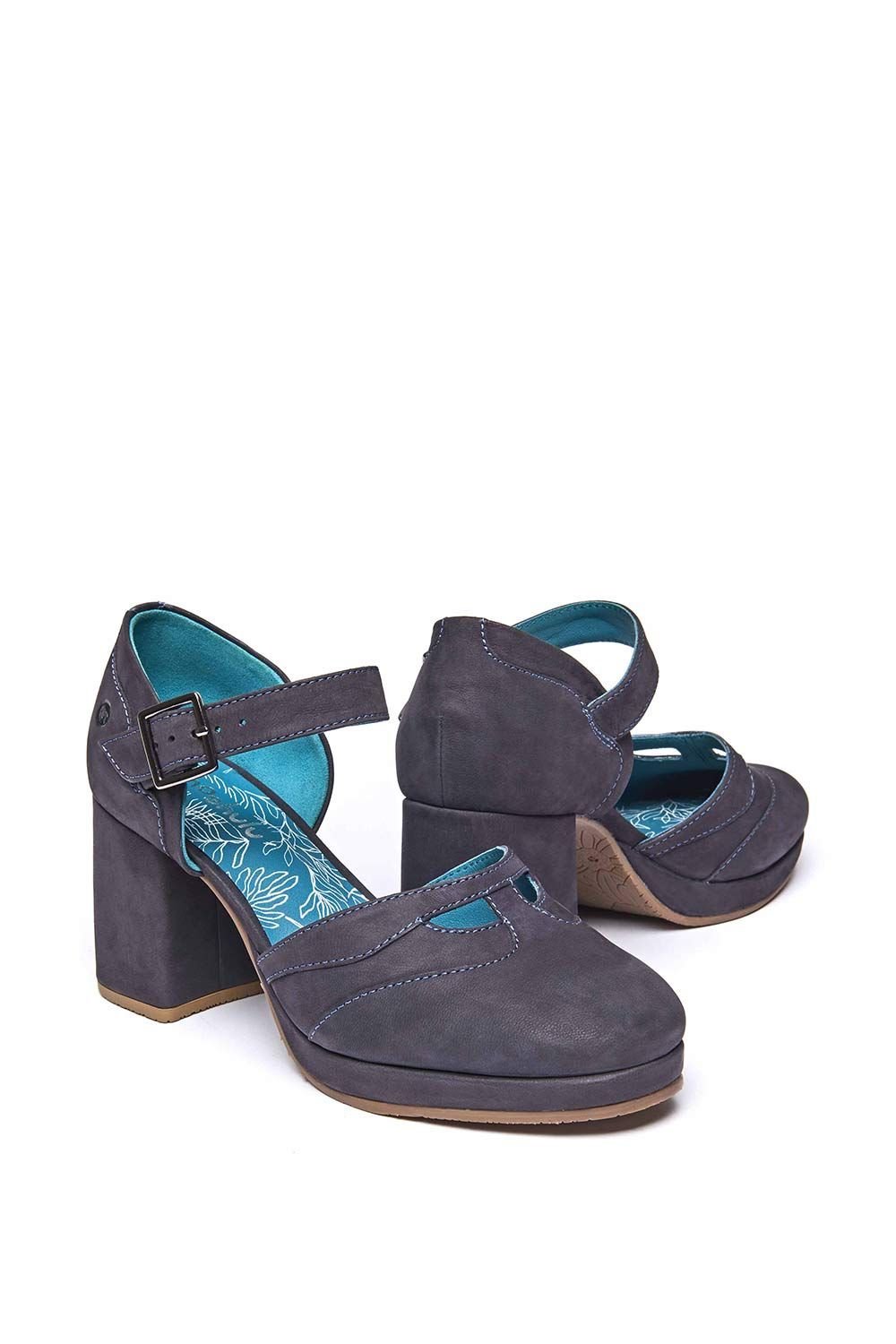 Moshulu Moshulu Women's 'Hazumi' Chunky Heeled Shoes in Navy - 2