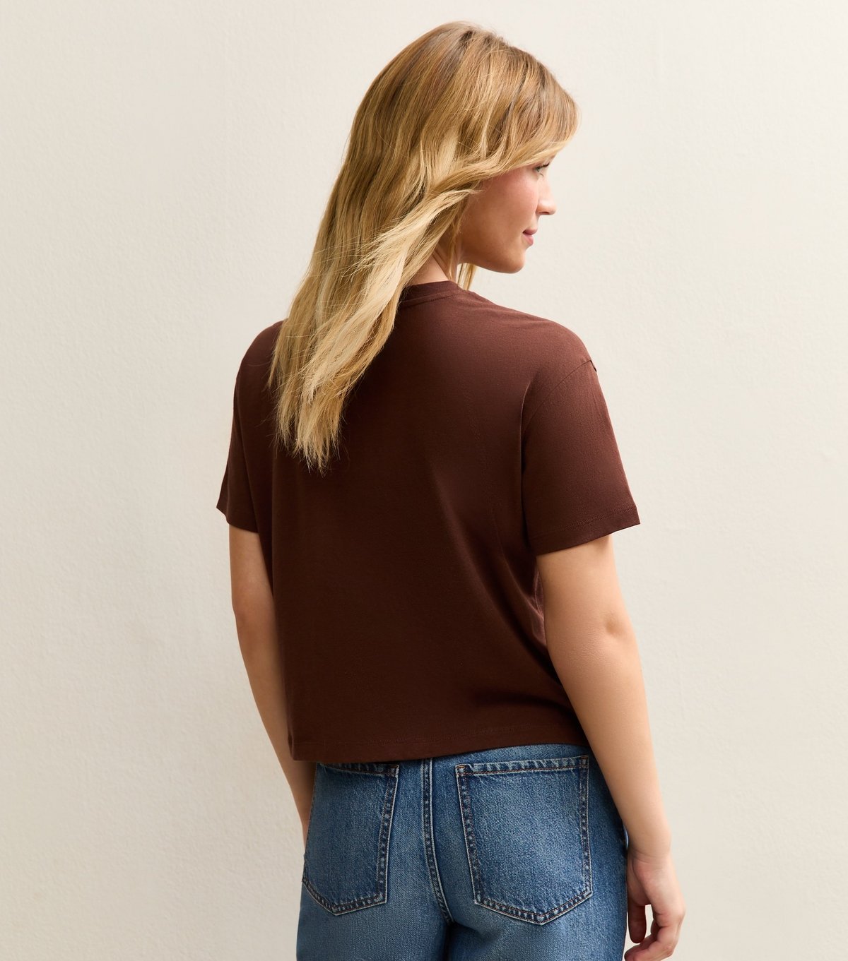 New Look Women's Brown Cotton Boxy Fit T-Shirt New Look - 4