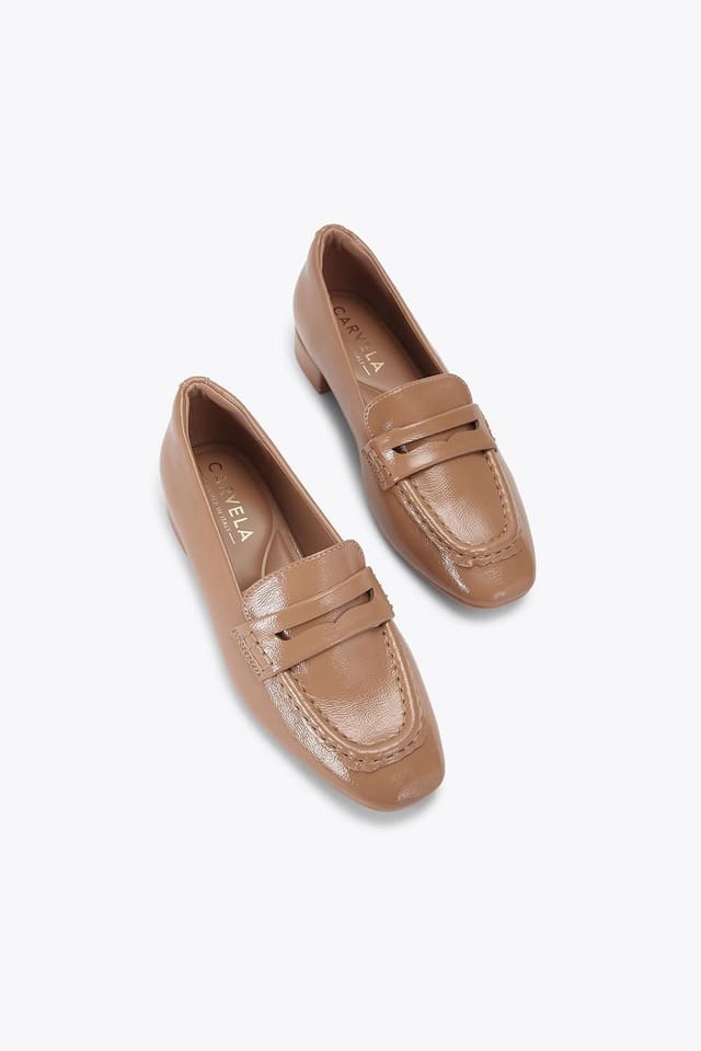 Carvela Carvela Women's 'Noce Loafer' Patent Flats in Camel - 2