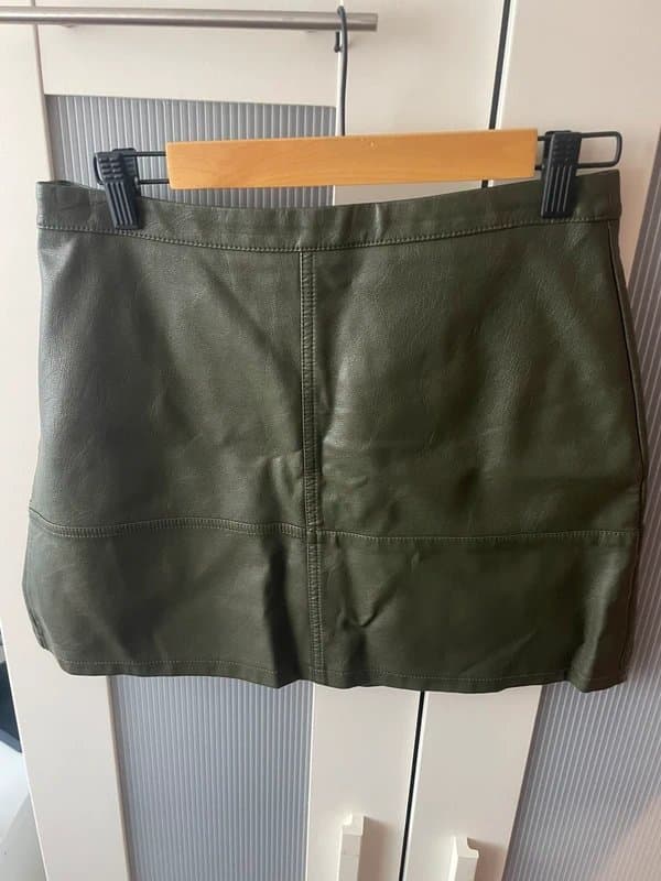New Look New look khaki faux leather skirt size 12