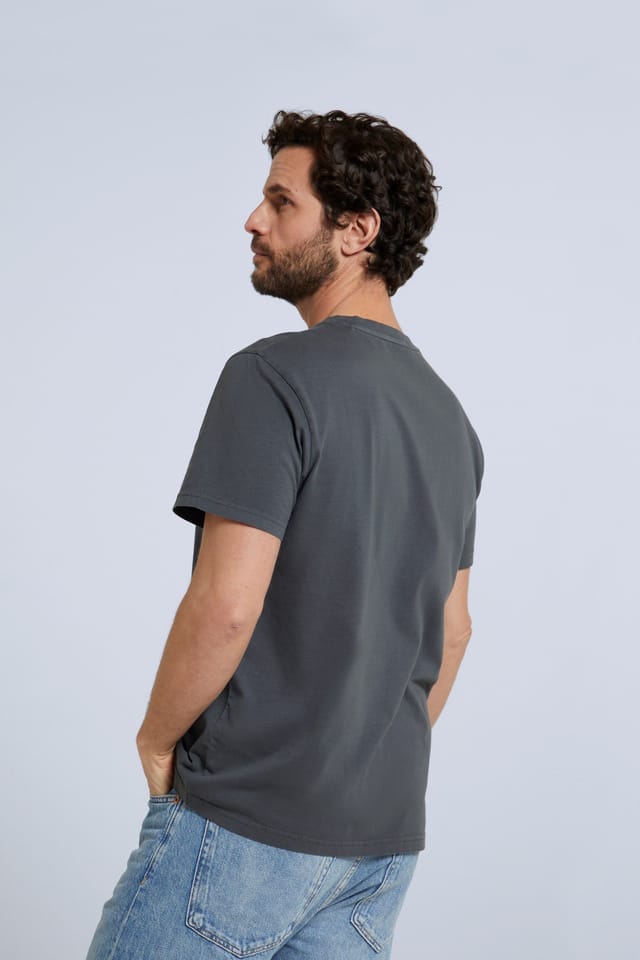 Animal Animal Men's 'Jacob' Short Sleeve Relaxed Fit Lightweight Casual Cotton T-Shirt in Charcoal - 3