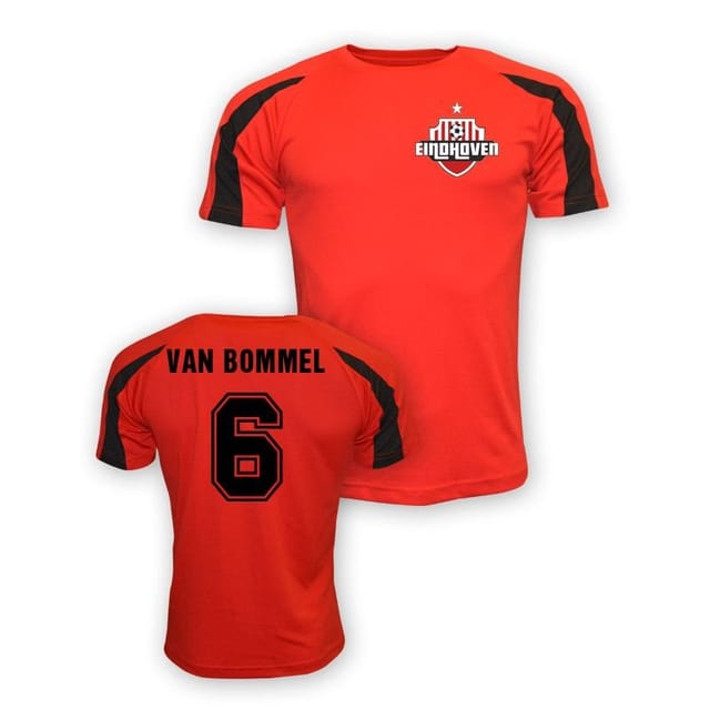 PSV Eindhoven PSV Eindhoven Men's Mark Van Bommel Sports Training Jersey in Red - 2