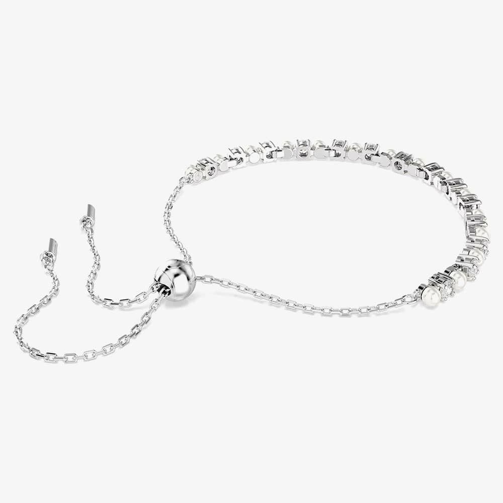 Swarovski Swarovski Women's Matrix Rhodium Plated Crystal Pearl Bracelet 5689633 in Silver - 4