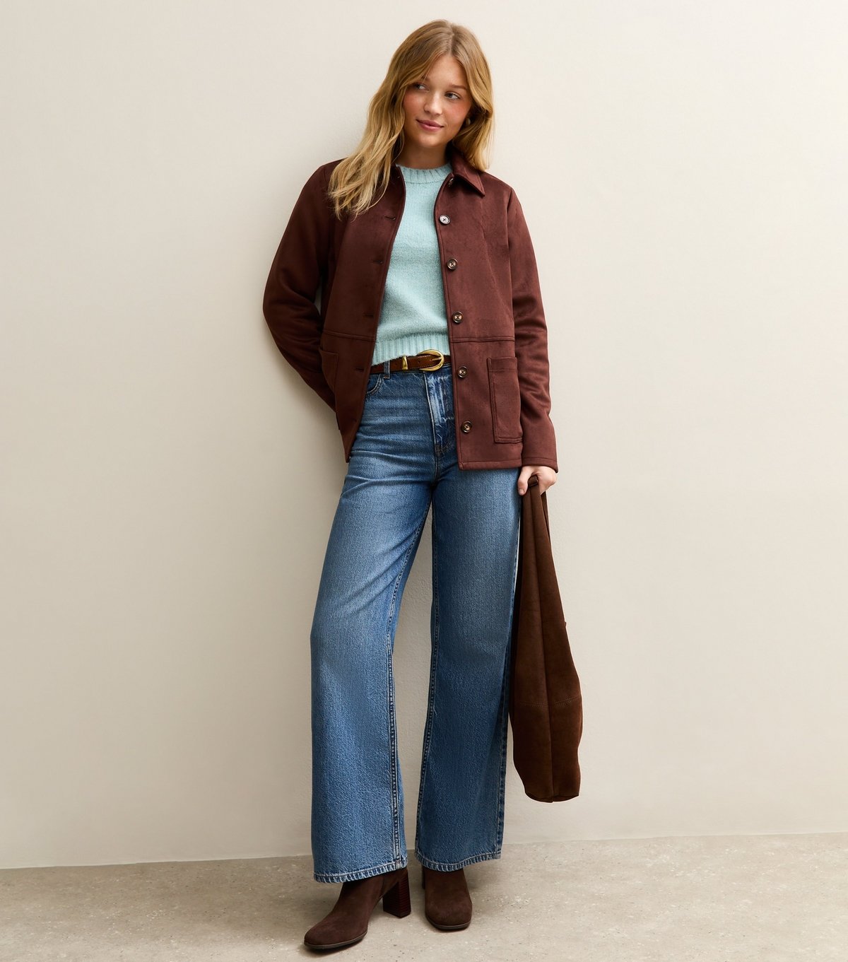 New Look Women's Light Blue Short Midweight Knit Jumper New Look - 3