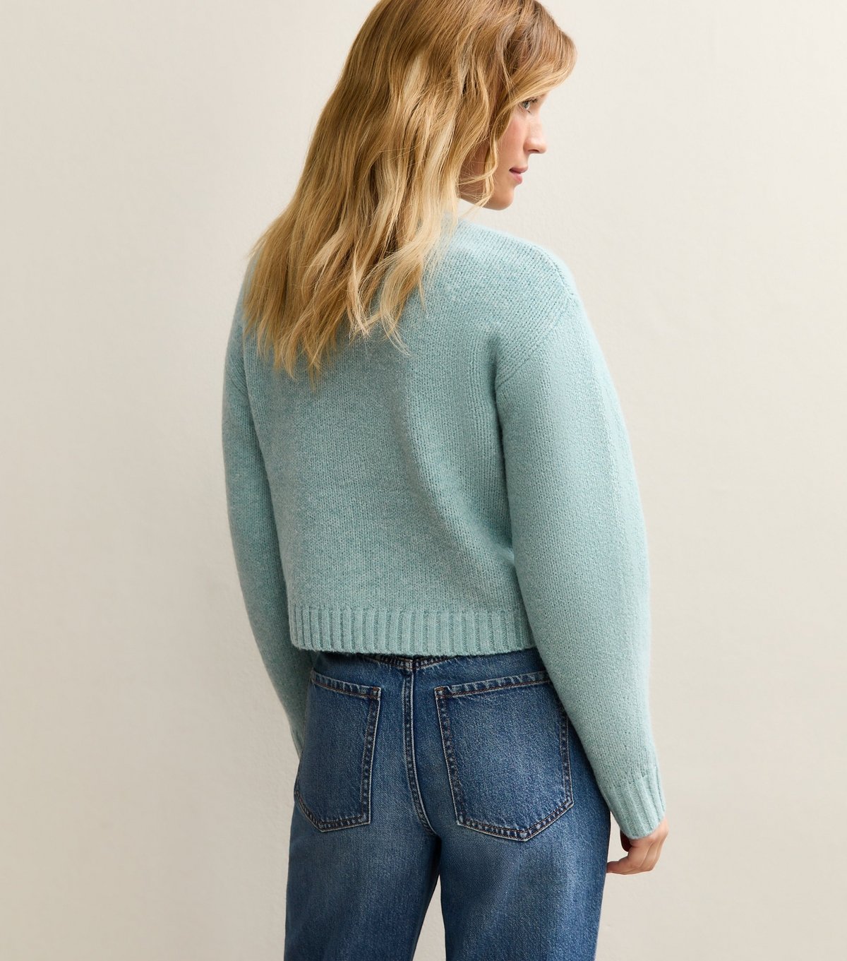 New Look Women's Light Blue Short Midweight Knit Jumper New Look - 4