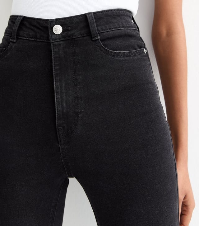 New Look Women's Tall Washed Black Waist Enhance Quinn Bootcut Jeans New Look - 2