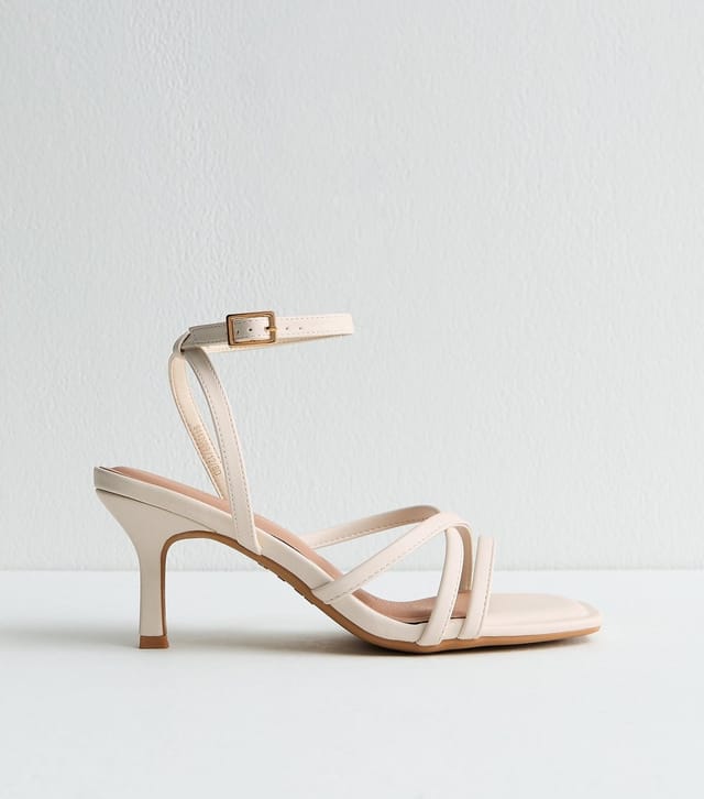 New Look Women's Wide Fit Off White Faux Leather Sandals New Look - 3