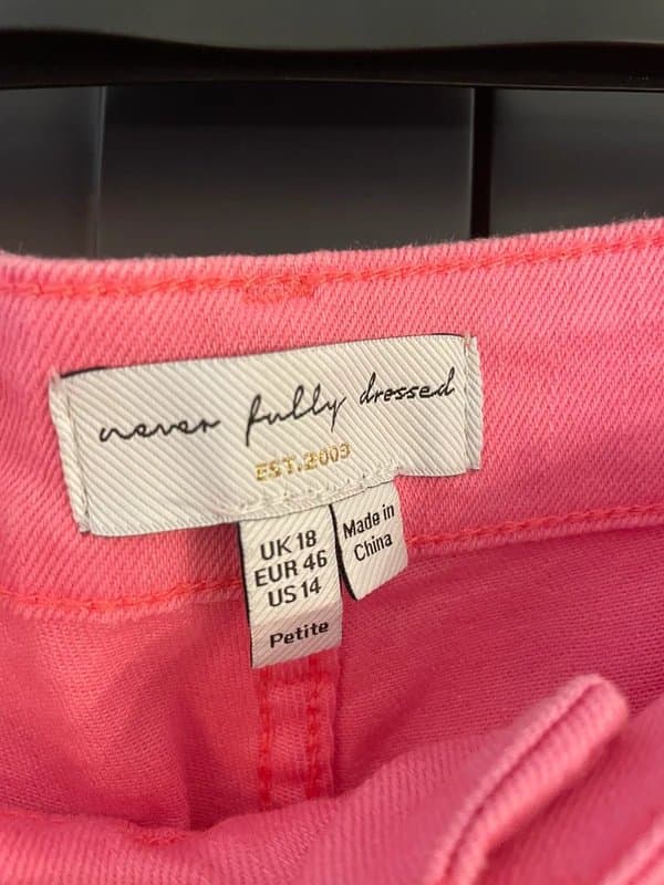 Never Fully Dressed Never Fully Dressed Pink Jeans Size 18P