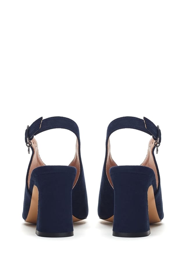 Moda In Pelle Moda In Pelle Women's 'Love' Alcantara Heeled Sandals in Navy - 3