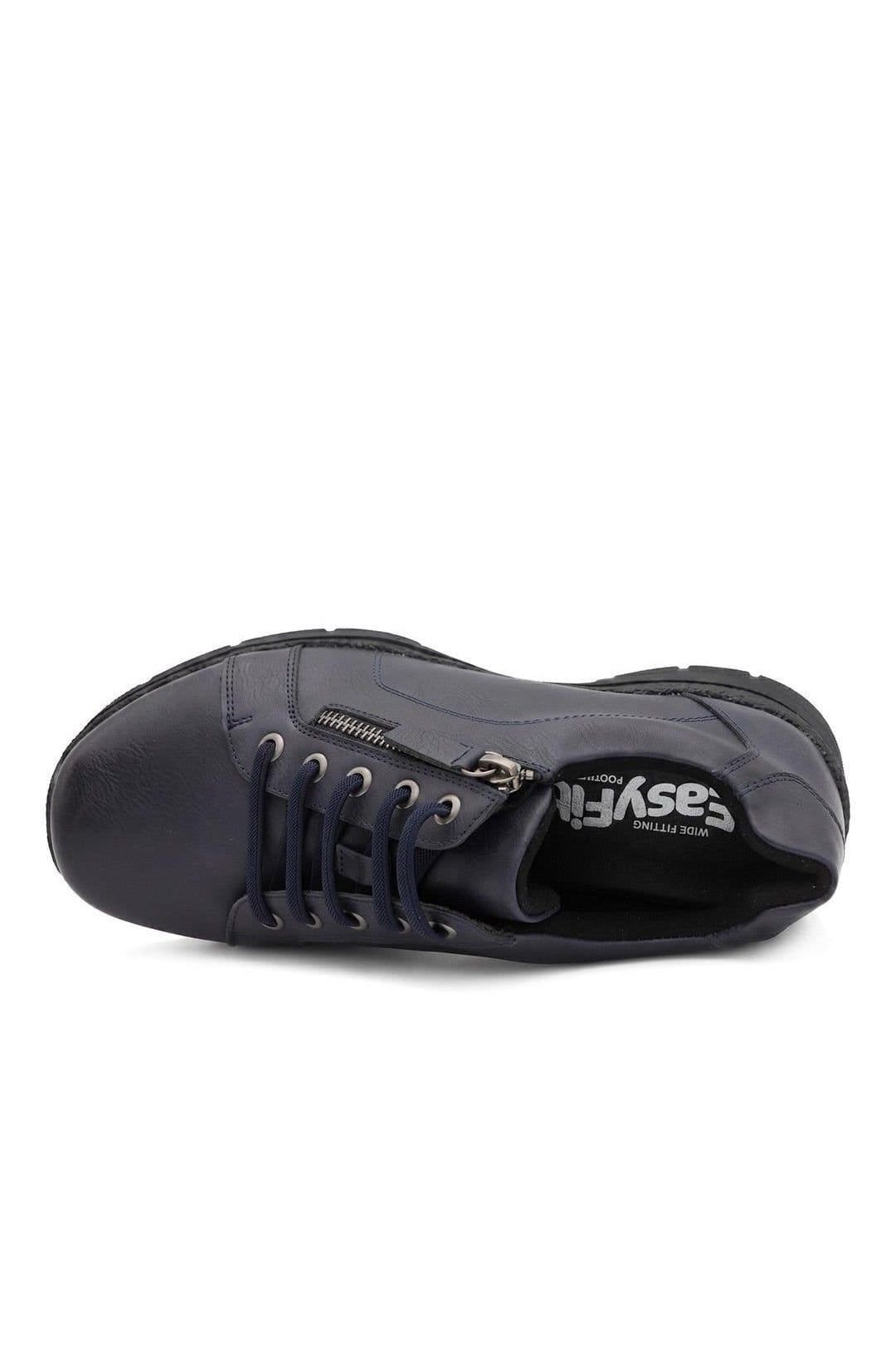 Easyfit Easyfit Women's Extra Wide Zip & Lace Trainers in Navy - 4