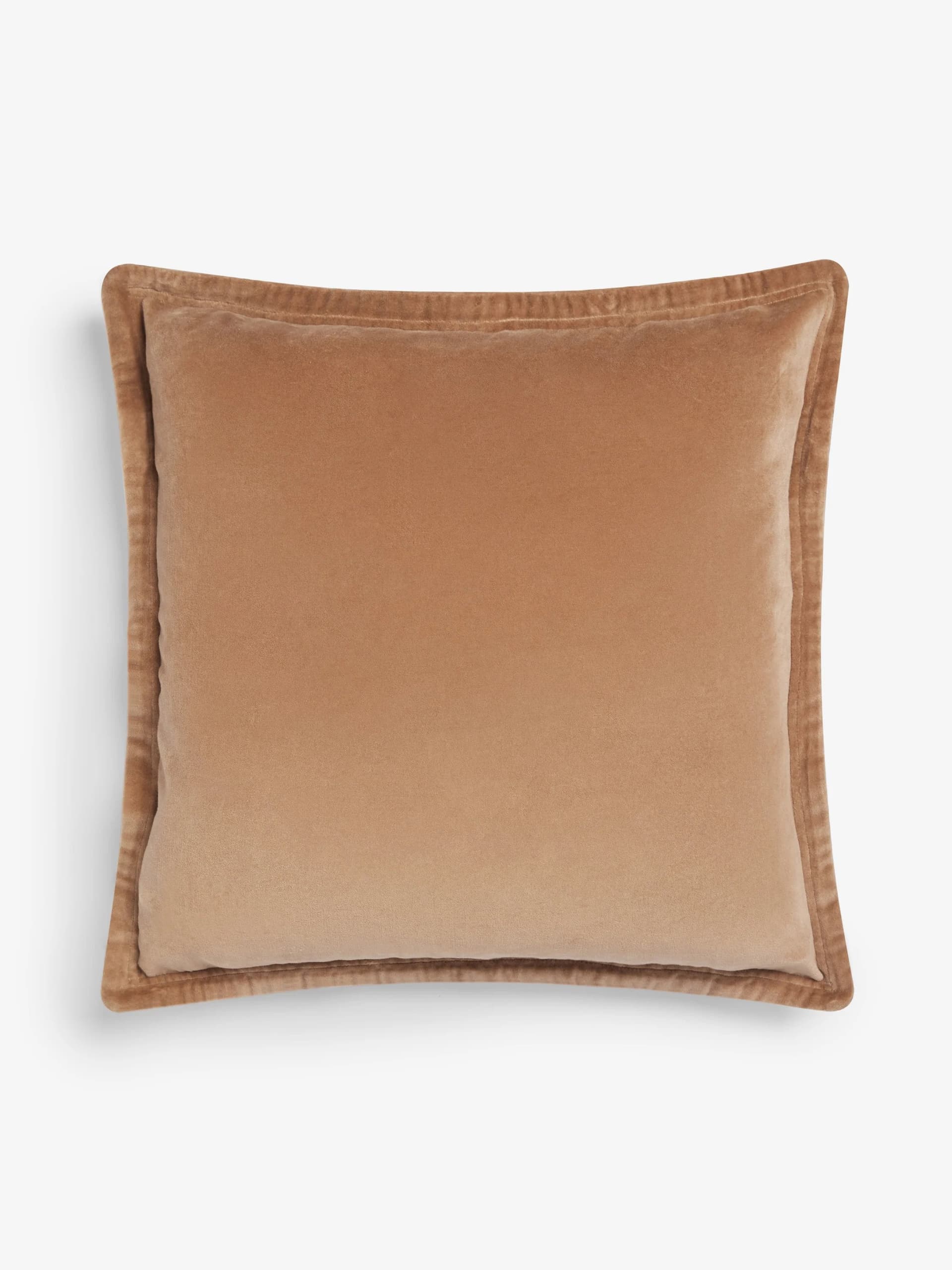 French Connection Washed Velvet Coffee Cushion Coffee