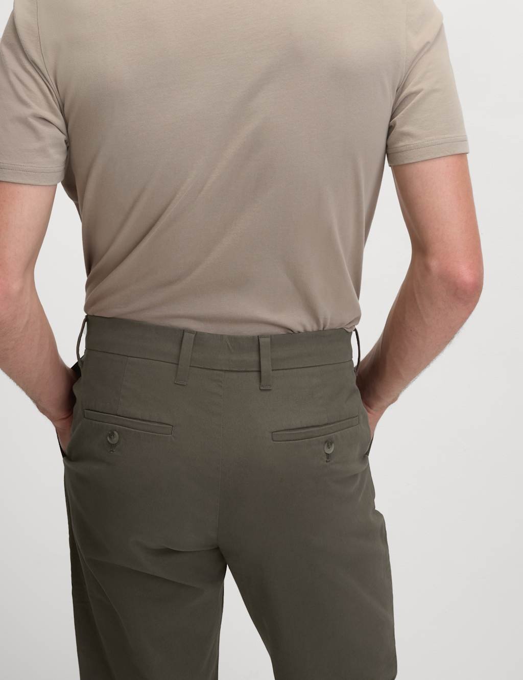 Marks & Spencer M&S Regular Fit Stretch Chinos Mole - 4