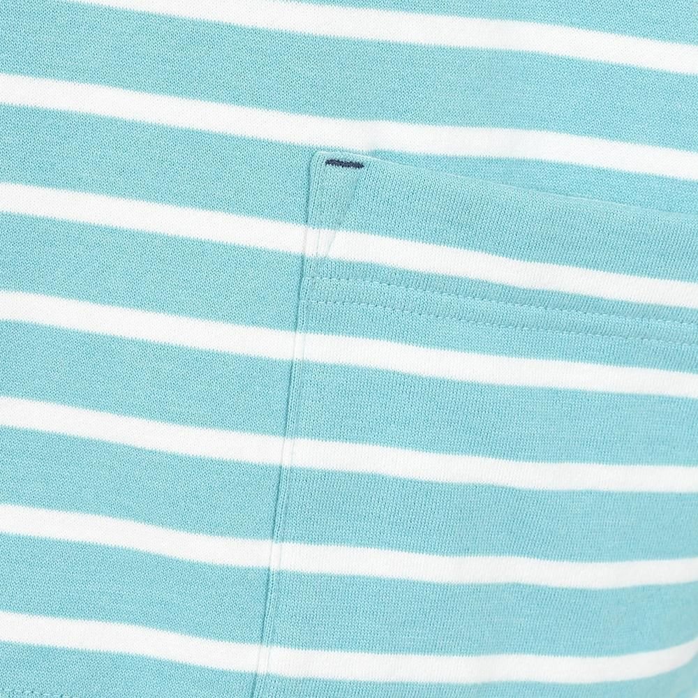 Lazy Jacks Lazy Jacks Women's Striped Roll Neck Sweatshirt in Aqua - 4