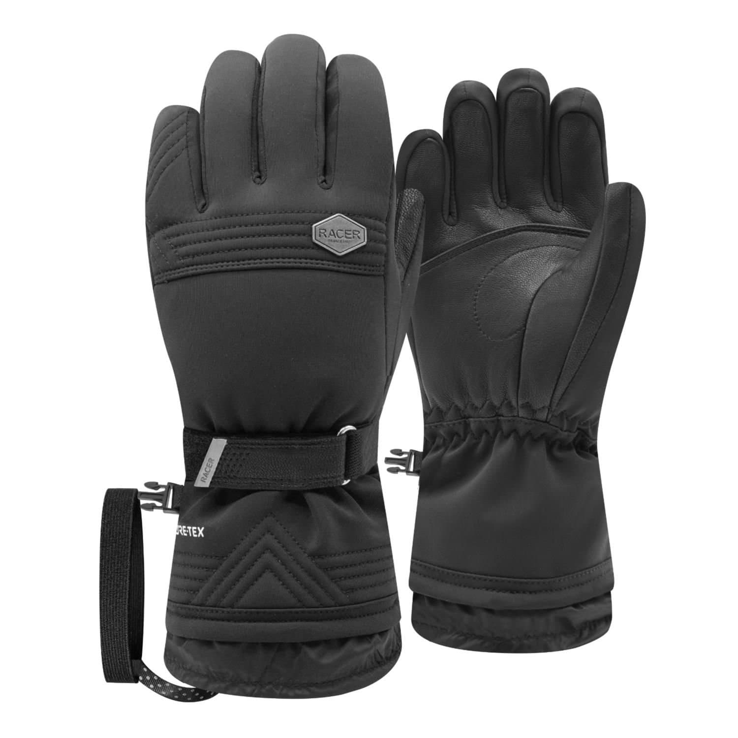 Racer Racer Women's 'GSTARZ3' Waterproof Ski Gloves in Black