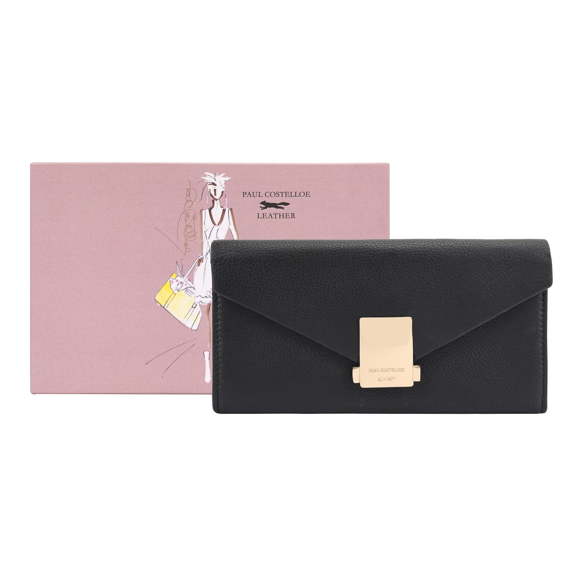 Paul Costelloe Paul Costelloe Women's Aspen Leather Purse in Black