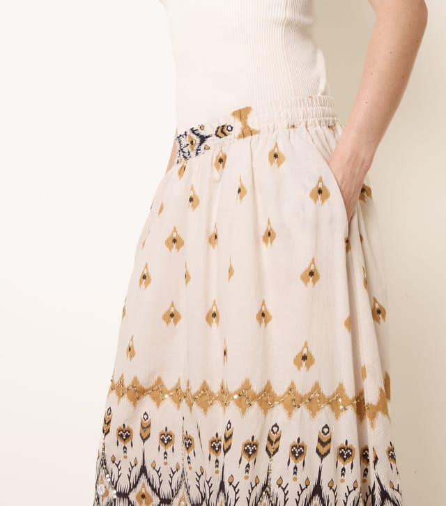 Blue Vanilla Women's Stone Sequin Embellished Midi Skirt Blue Vanilla New Look - 3
