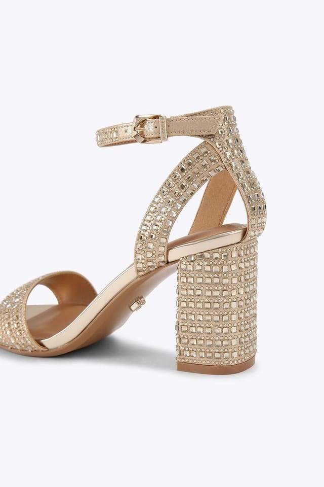 Carvela Carvela Women's 'Kianni' Fabric Heels in Gold - 3