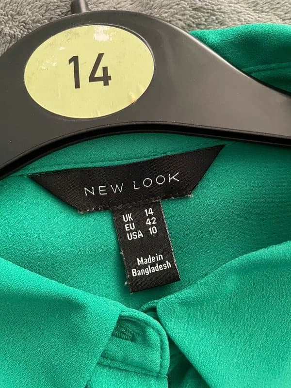 New Look New Look jade green chiffon blouse