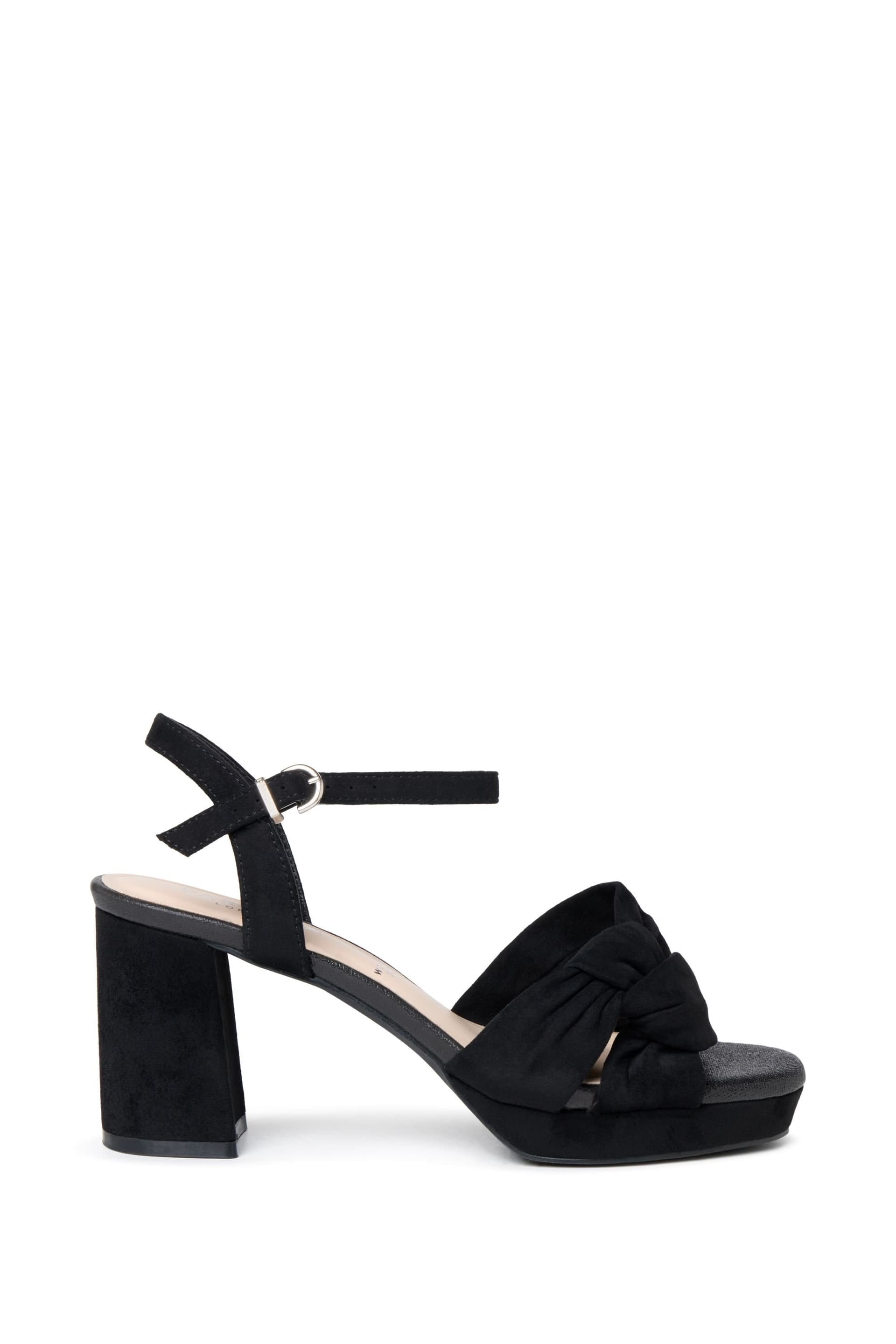 Paradox London Paradox London Women's Nola' Wide Fit Block Heel Platform Sandals in Black