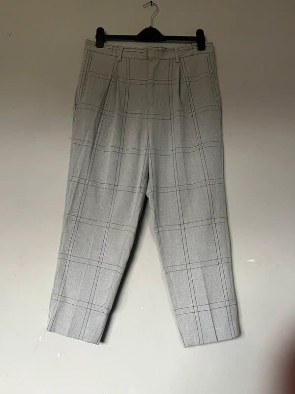 ASOS ASOS Loose-fit check trousers GREY