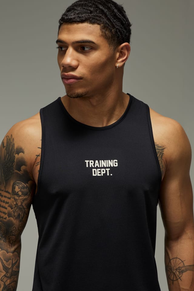 Training Dept. Training Dept. Men's Training Dept Regular Fit Vest in Black - 3