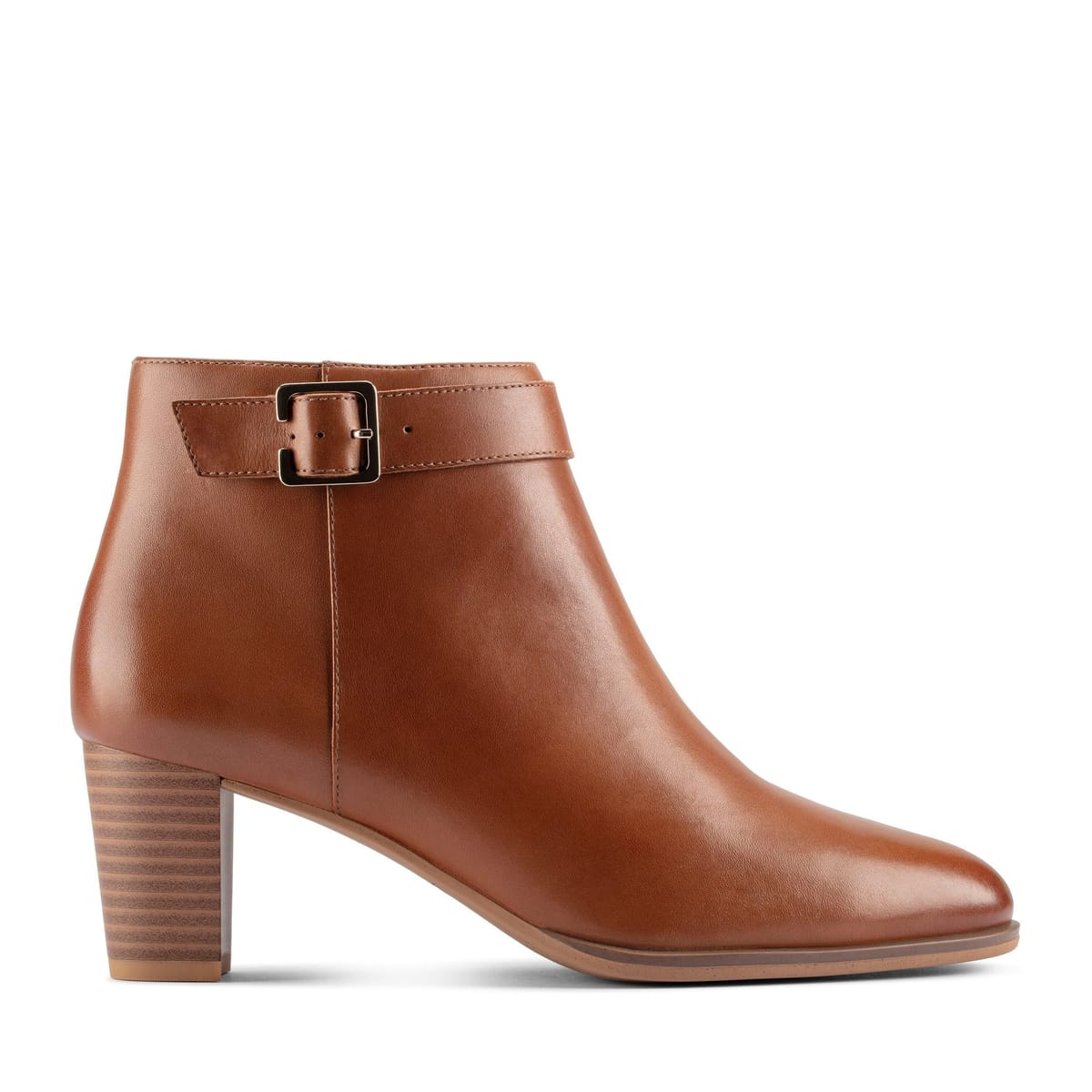 Clarks Clarks Women's Kaylin 60 Boot Dark Tan Leather Ankle Boots in Brown - 1