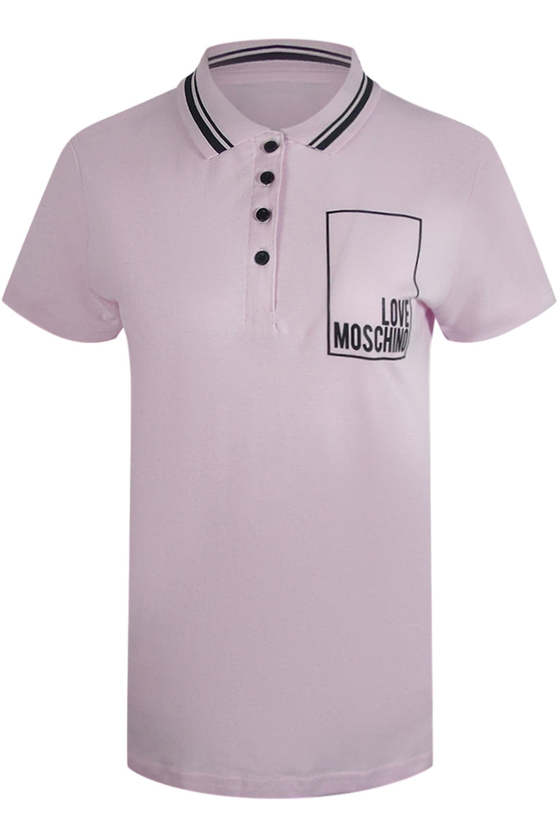 Love Moschino Love Moschino Women's Short Sleeve Polo Shirt in Lilac