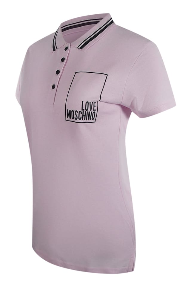 Love Moschino Love Moschino Women's Short Sleeve Polo Shirt in Lilac - 2