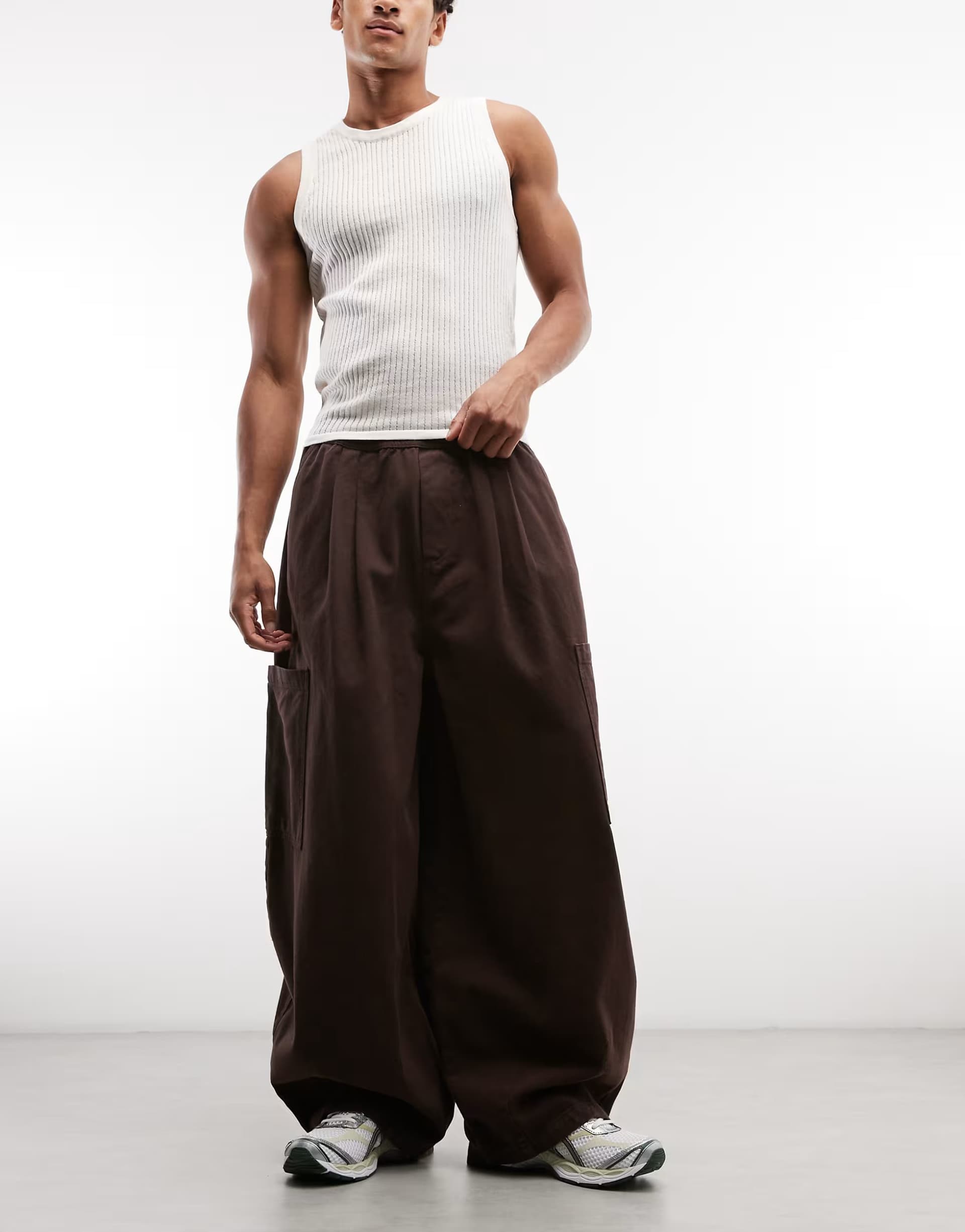 ASOS COLLUSION cargo trouser in brown