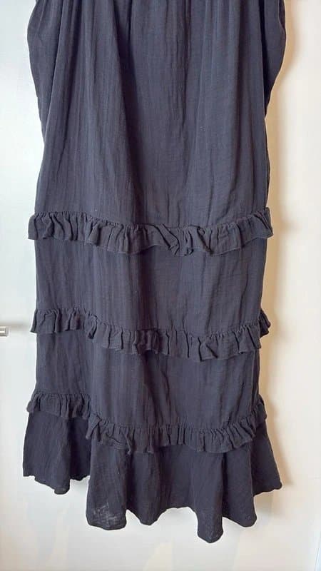 New Look New look – ruffled strappy midi dress – size 12 – black