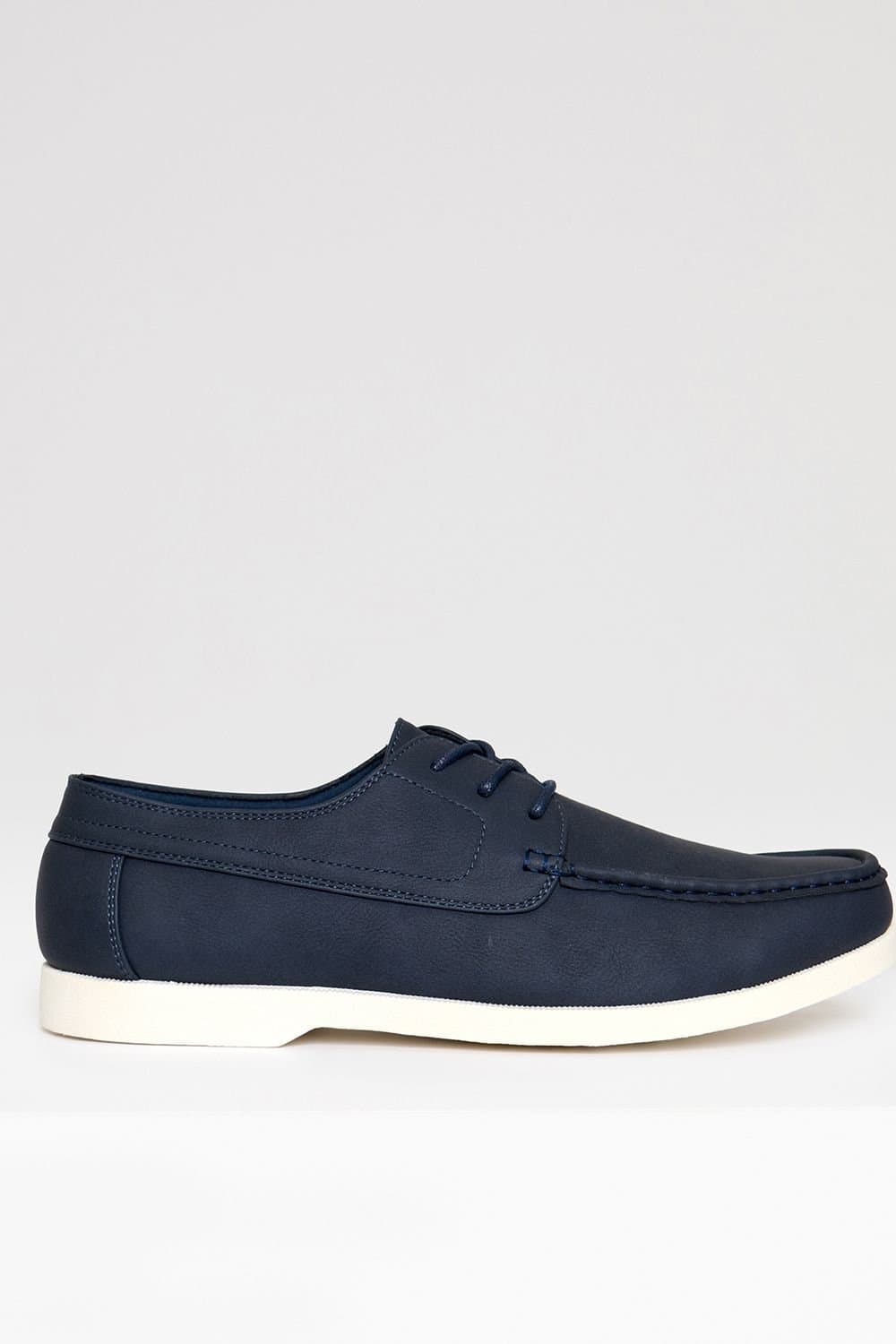 Threadbare Threadbare Men's Faux Suede Boat Shoes in Navy