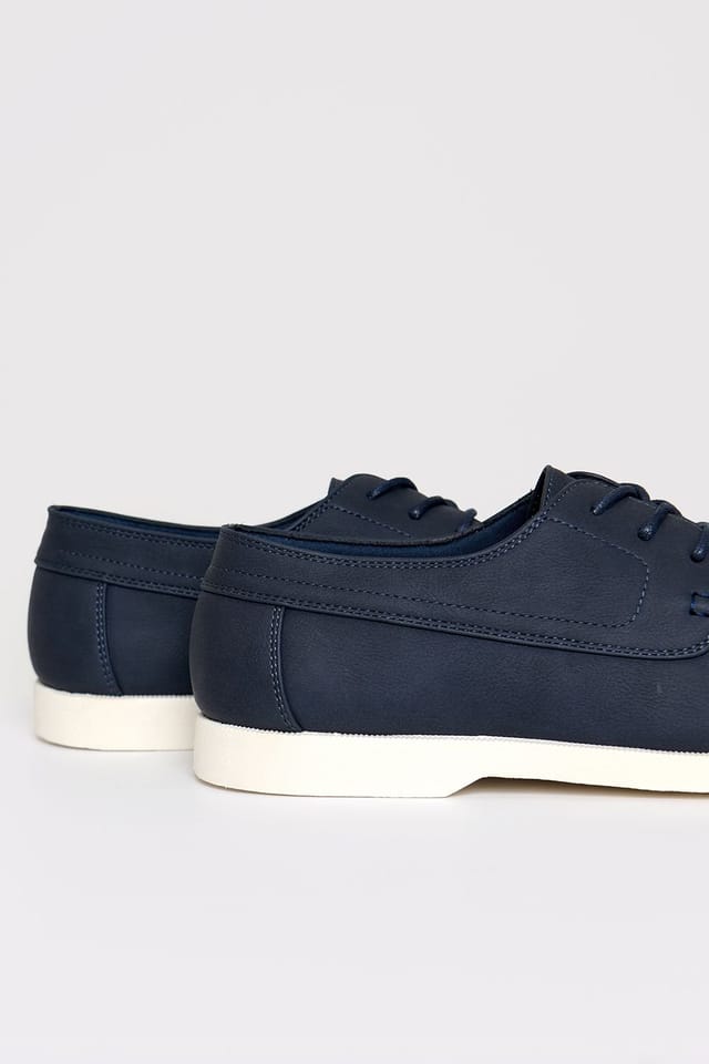 Threadbare Threadbare Men's Faux Suede Boat Shoes in Navy - 3
