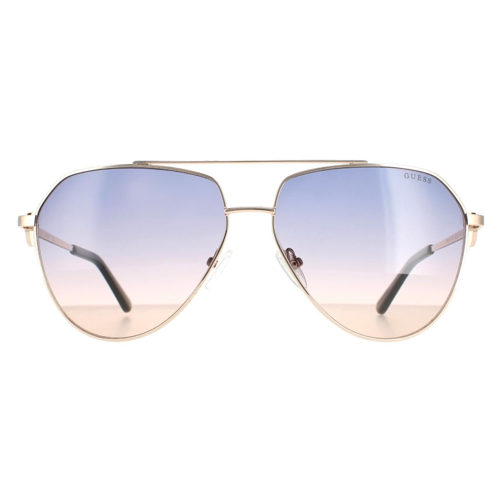 Guess Guess Women's Aviator Gold Blue Gradient GF6140 - 1