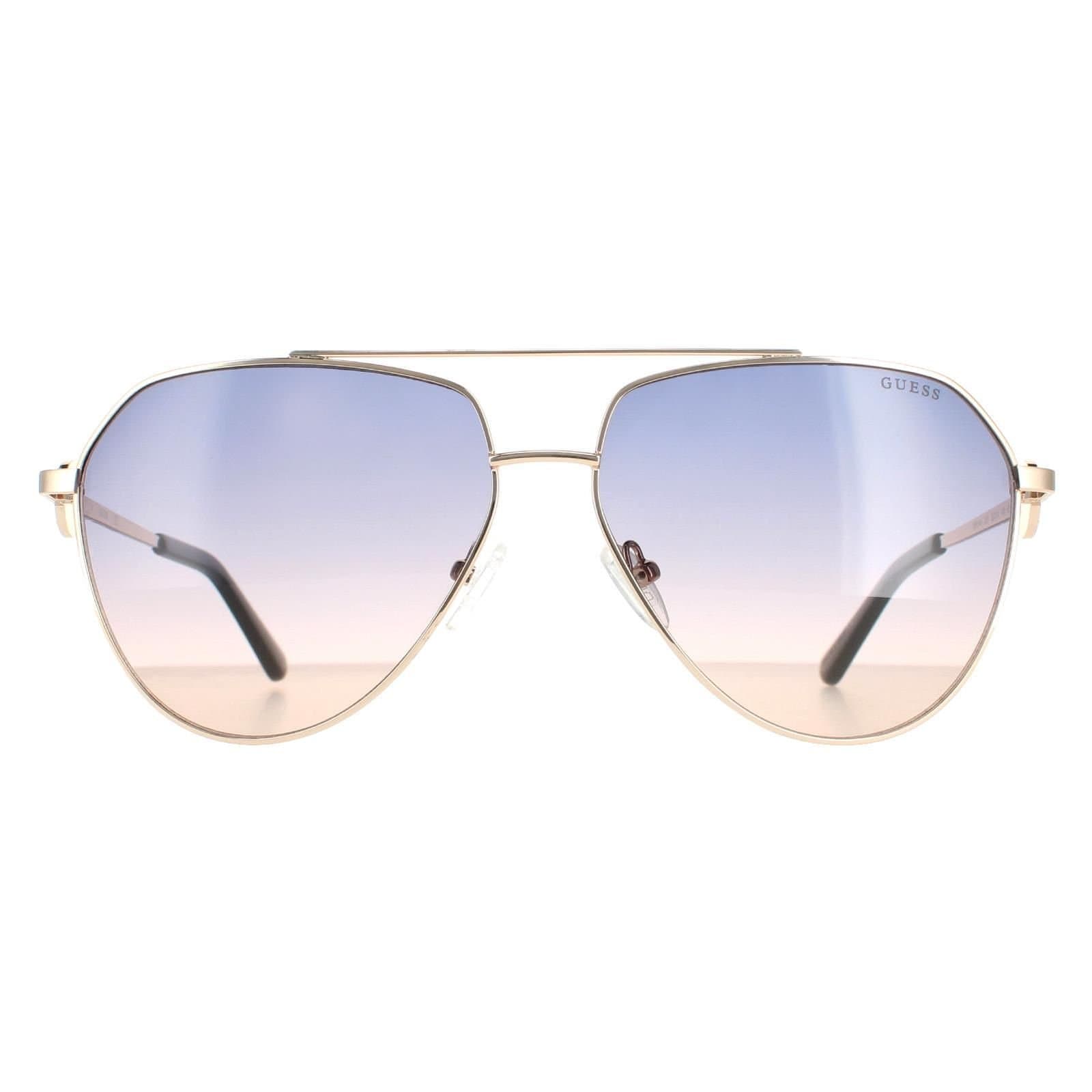 Guess Guess Women's Aviator Gold Blue Gradient GF6140