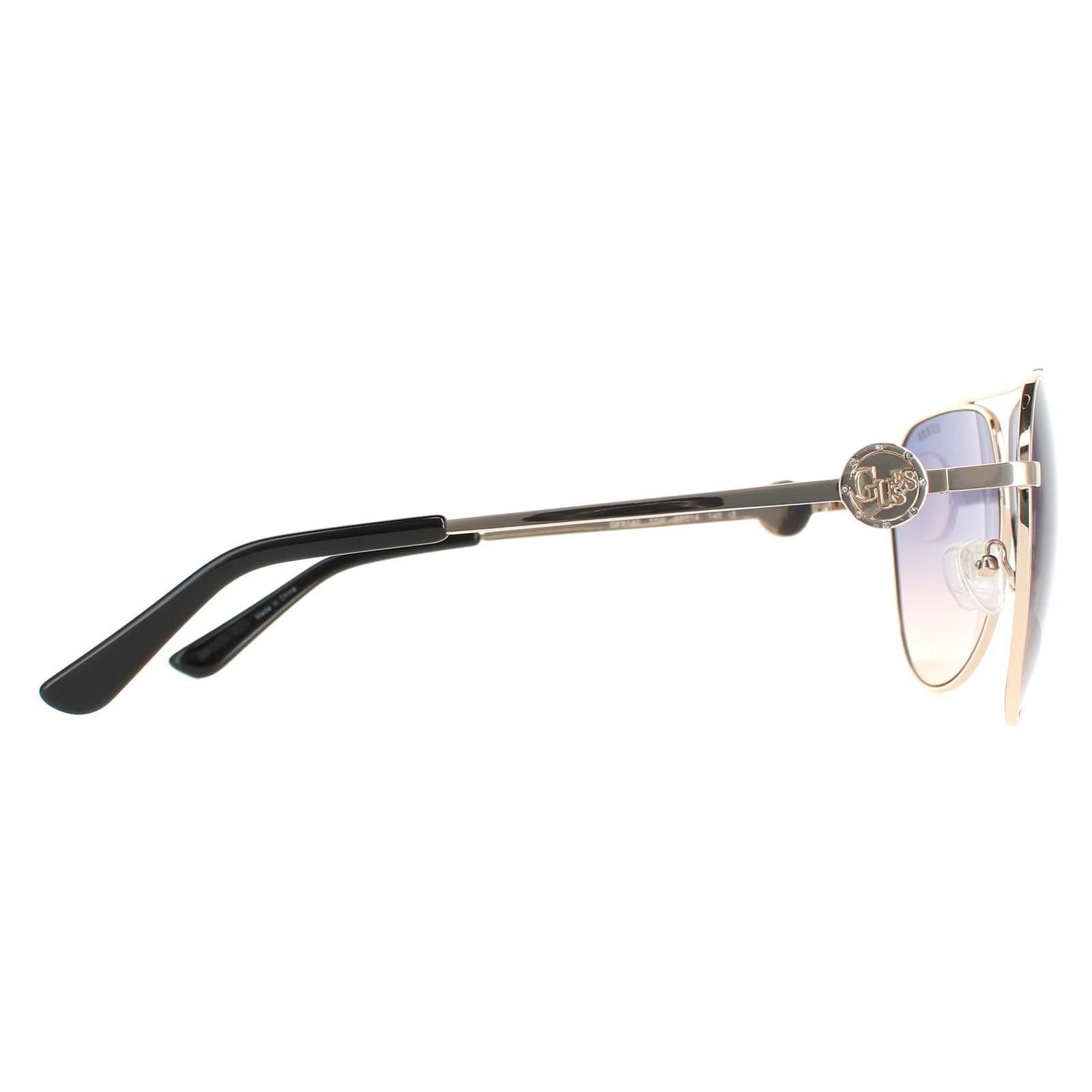 Guess Guess Women's Aviator Gold Blue Gradient GF6140 - 4
