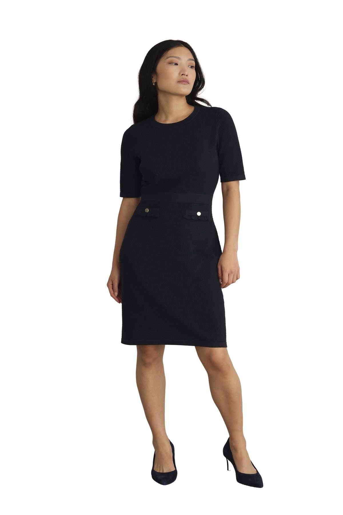 Hobbs London Hobbs London Women's Petra Knitted Dress in Dark Navy