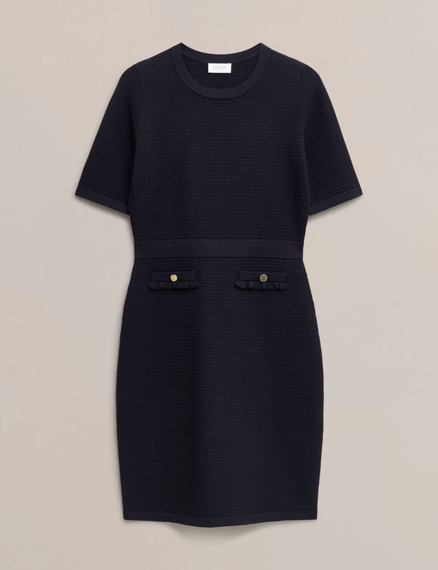 Hobbs London Hobbs London Women's Petra Knitted Dress in Dark Navy - 2