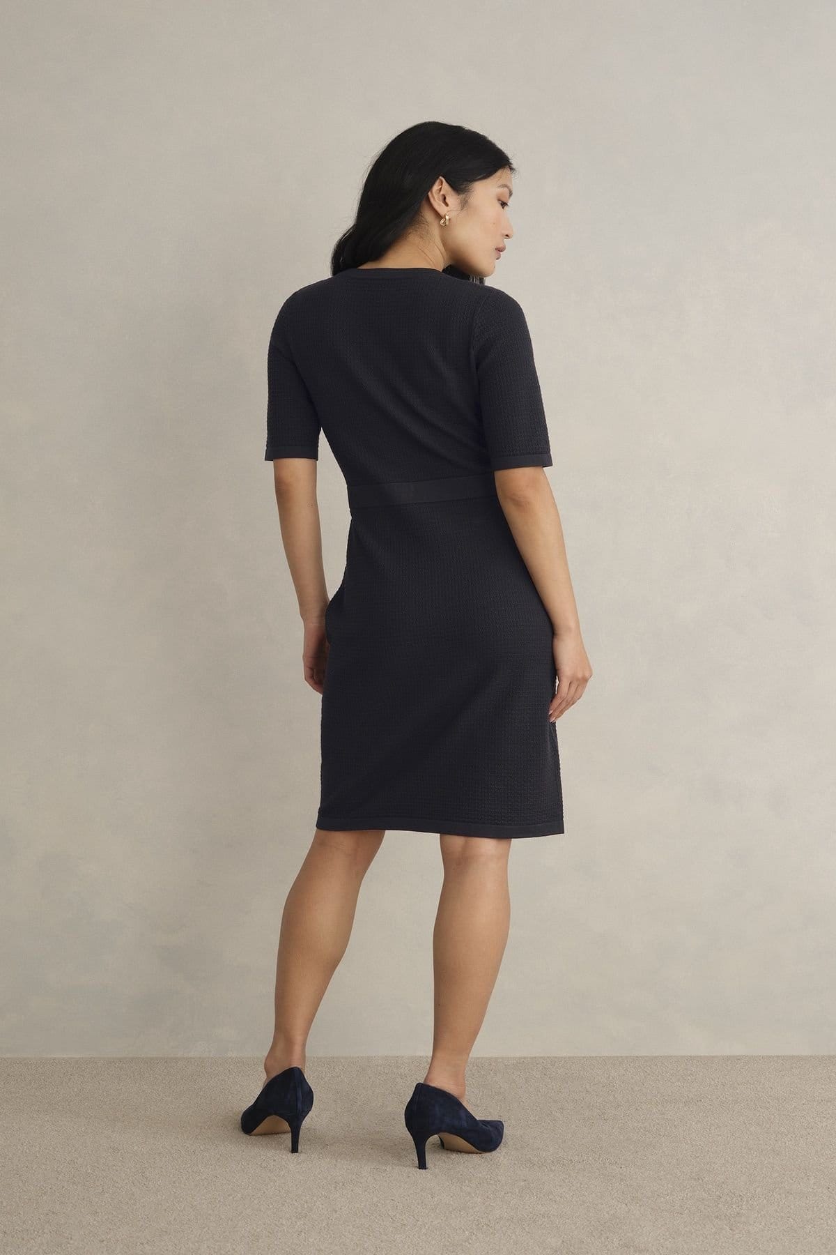 Hobbs London Hobbs London Women's Petra Knitted Dress in Dark Navy - 4