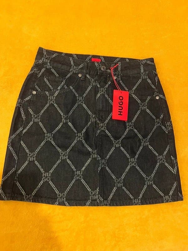 Hugo Boss hugo red gebisi printed denim skirt