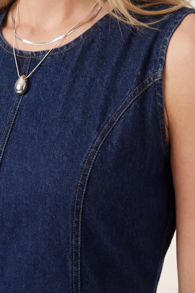 Style Cheat Style Cheat Women's Blue Denim Midi Dress - 2