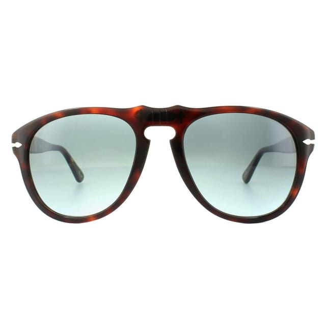 Persol Persol Men's Aviator Dark Havana Light Blue Gradient Sunglasses in Brown - 2