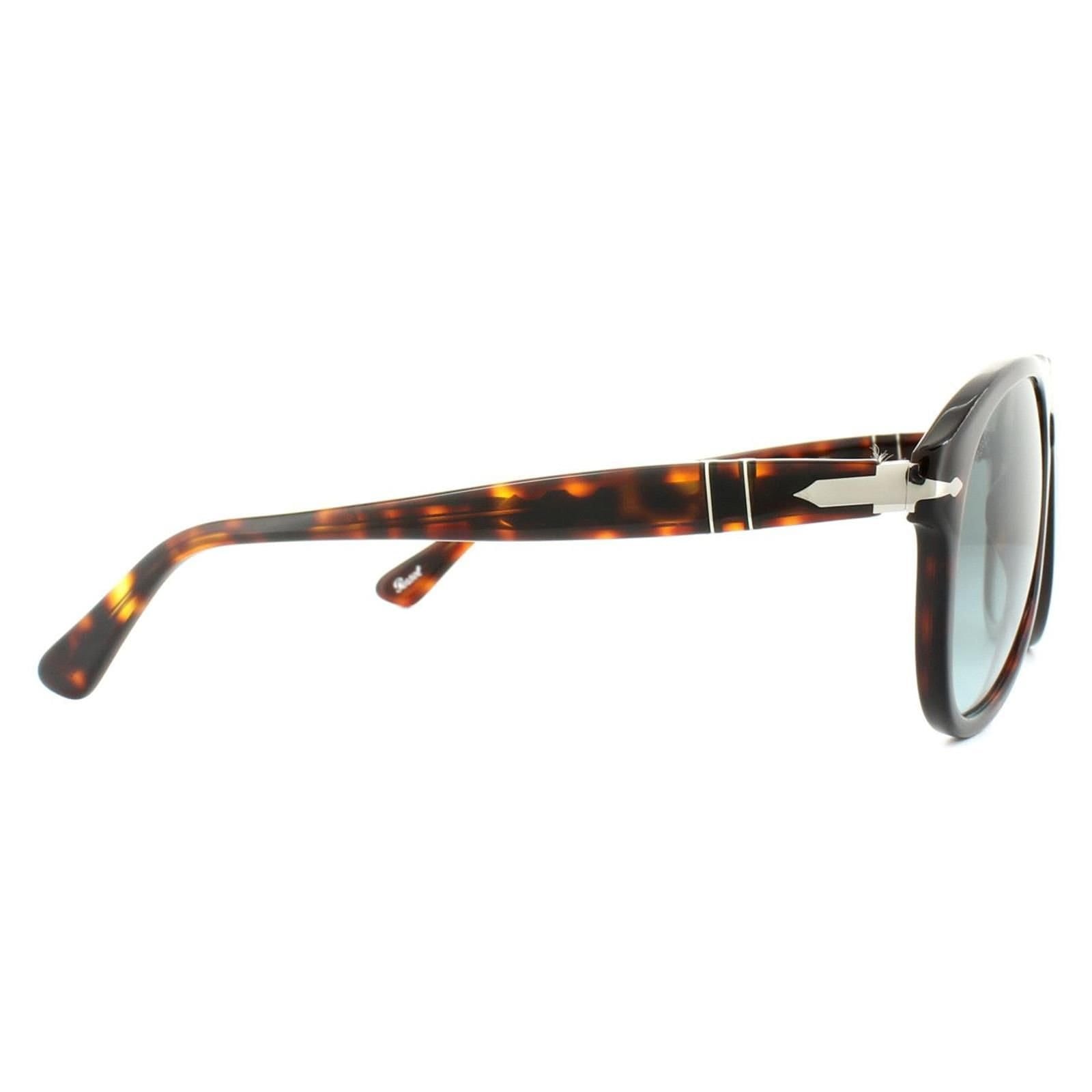 Persol Persol Men's Aviator Dark Havana Light Blue Gradient Sunglasses in Brown - 4