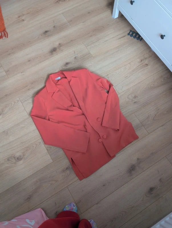 ASOS Coral Satin Blazer